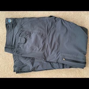 Grey Kuhl womens outdoor pants with stretch and leg pockets